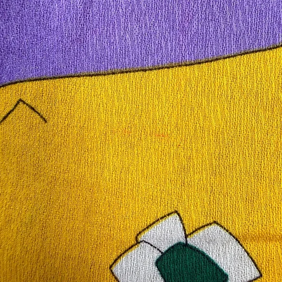 1960s 70s Handmade Day Flo Floral Barkcloth Palazzo Pants - Picture 11 of 13